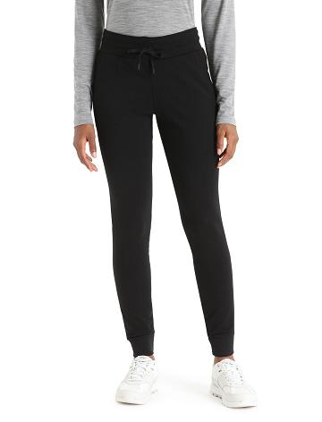 Women's Icebreaker Merino Crush Pants Black | CA 1427LISH